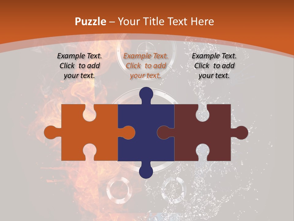 Shape Electrical Flame PowerPoint Template