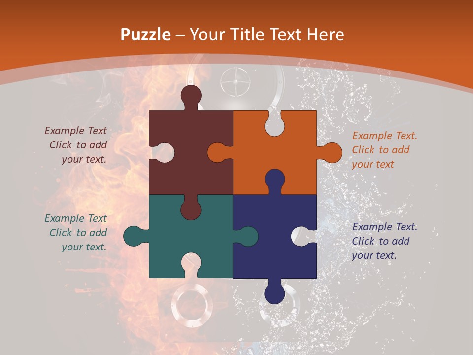 Shape Electrical Flame PowerPoint Template