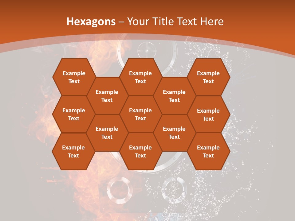 Shape Electrical Flame PowerPoint Template