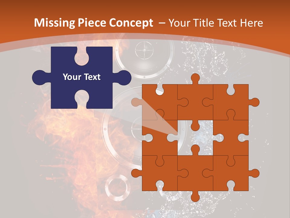 Shape Electrical Flame PowerPoint Template