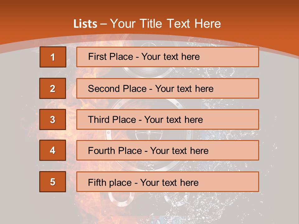 Shape Electrical Flame PowerPoint Template