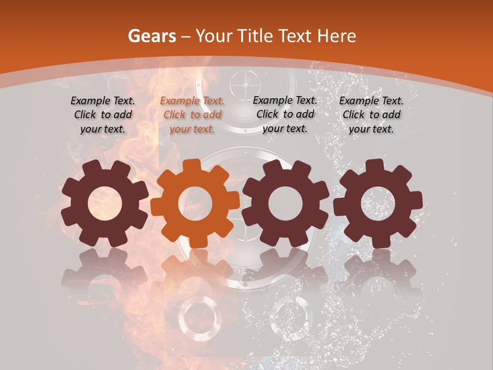 Shape Electrical Flame PowerPoint Template