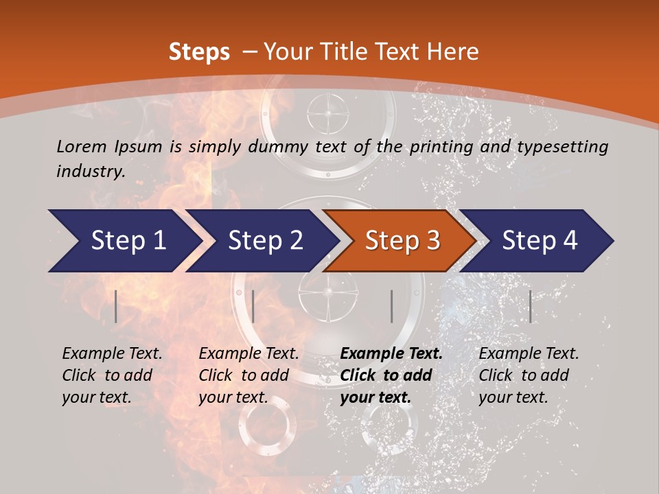 Shape Electrical Flame PowerPoint Template