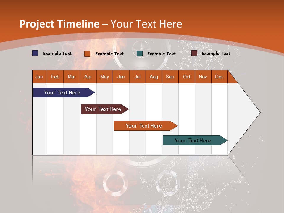 Shape Electrical Flame PowerPoint Template