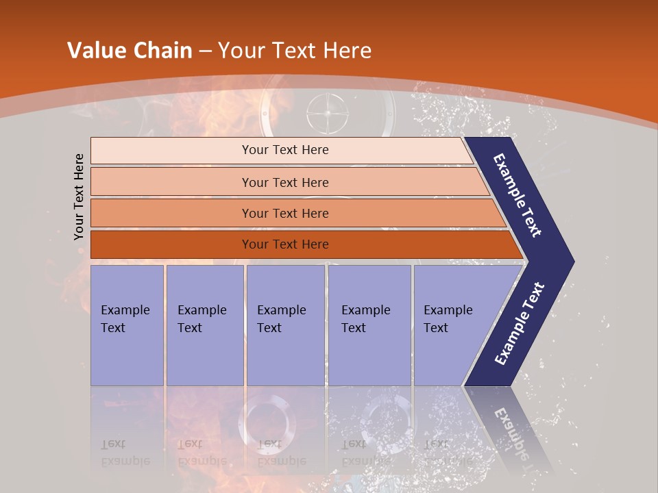Shape Electrical Flame PowerPoint Template