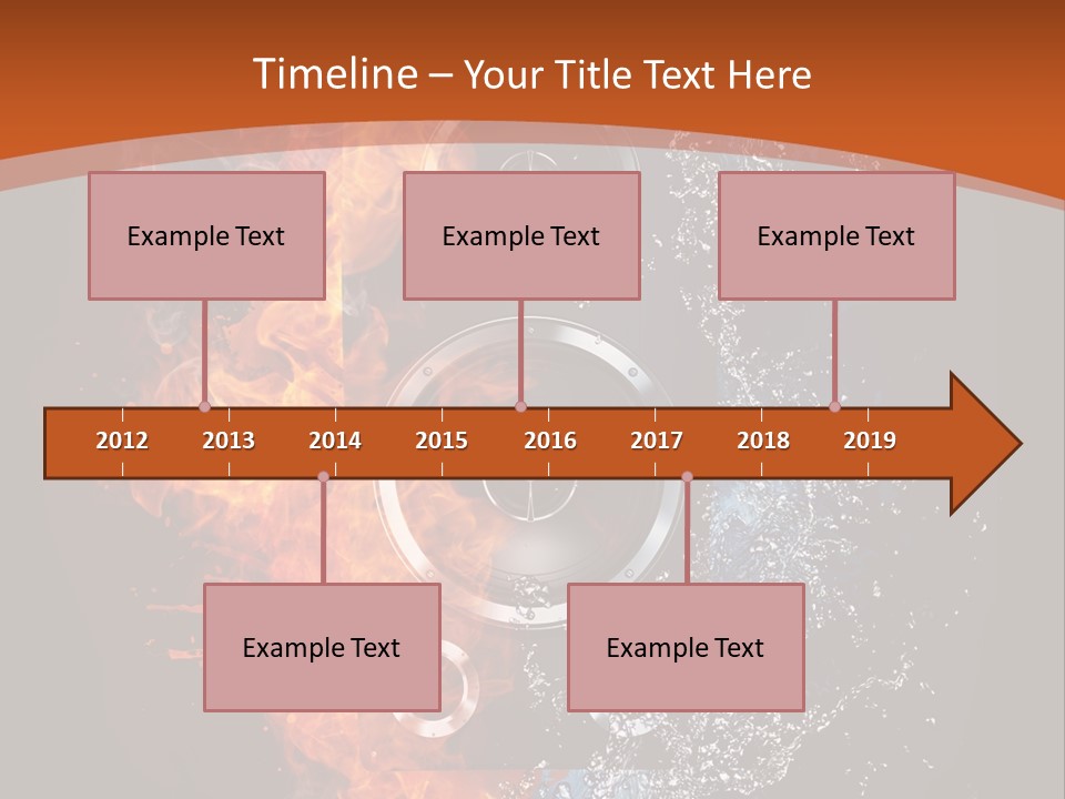 Shape Electrical Flame PowerPoint Template
