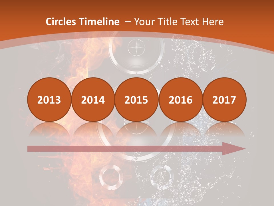 Shape Electrical Flame PowerPoint Template