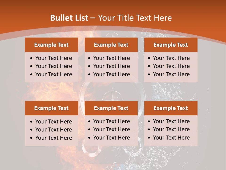 Shape Electrical Flame PowerPoint Template