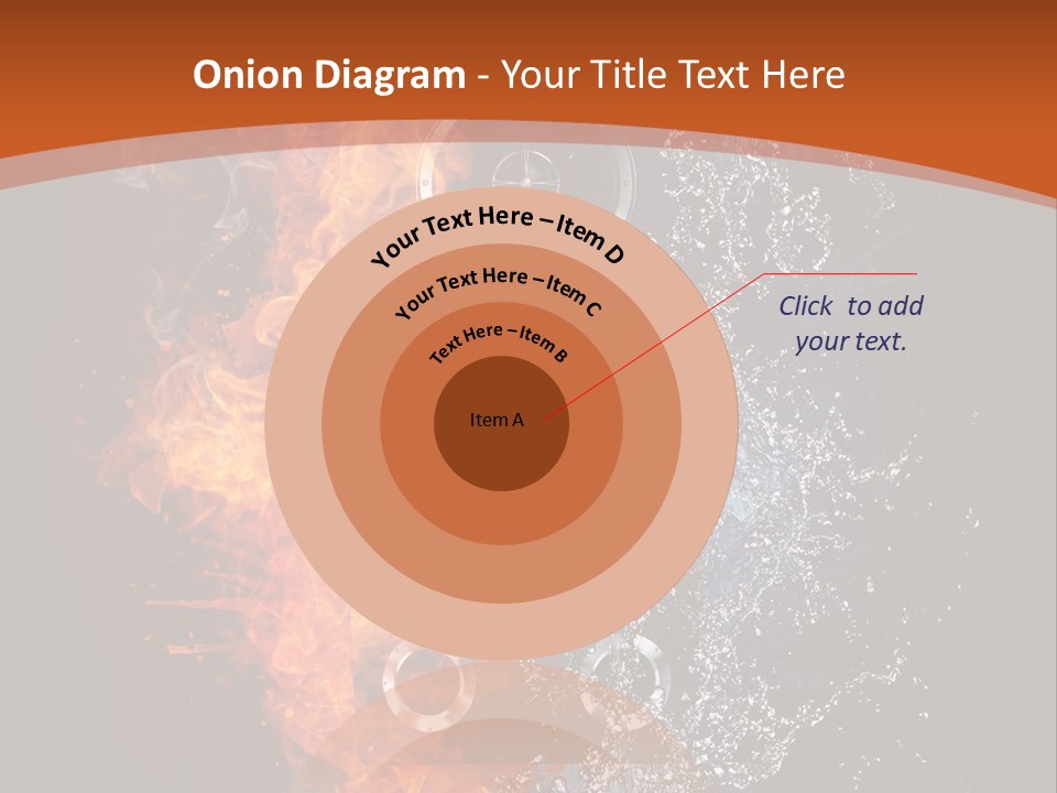 Shape Electrical Flame PowerPoint Template
