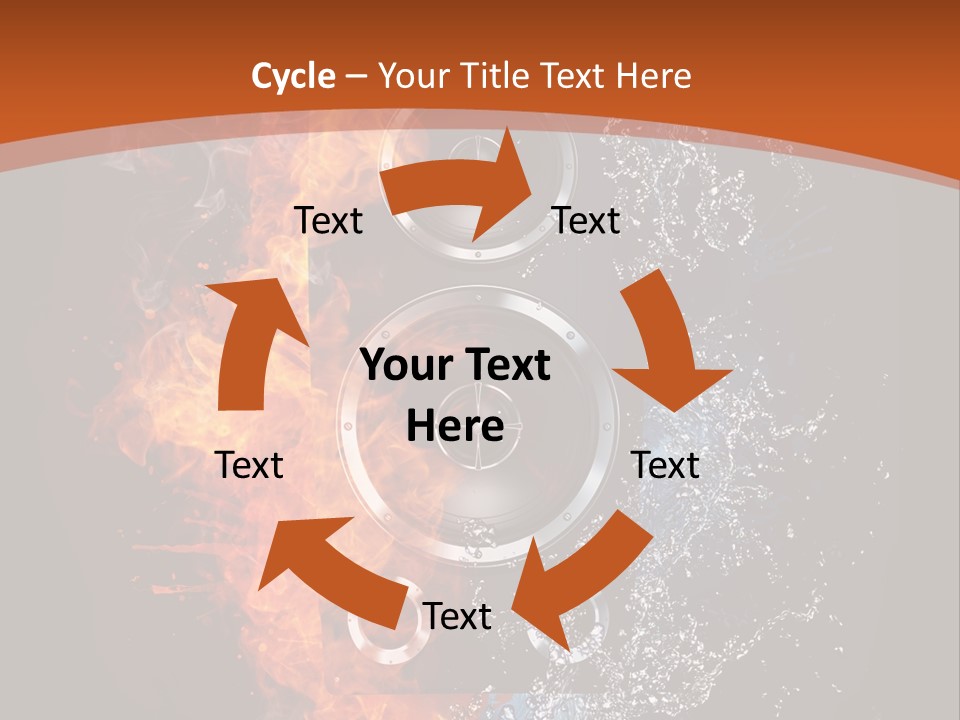 Shape Electrical Flame PowerPoint Template