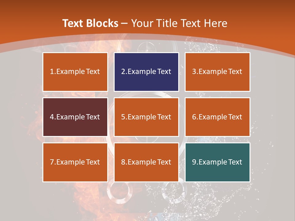 Shape Electrical Flame PowerPoint Template