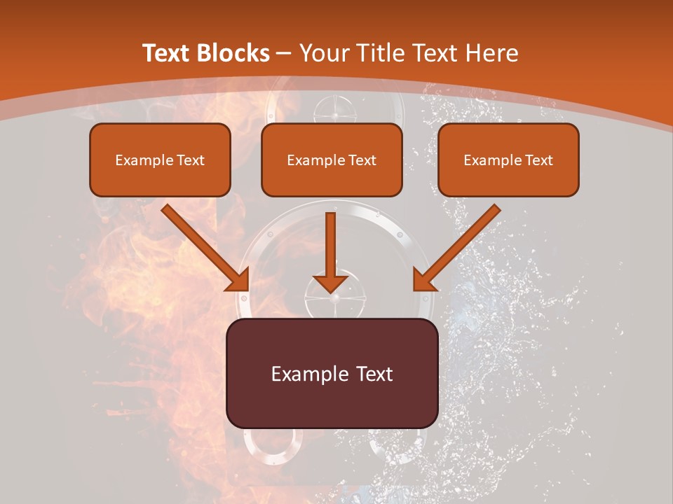 Shape Electrical Flame PowerPoint Template