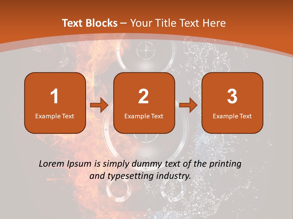 Shape Electrical Flame PowerPoint Template