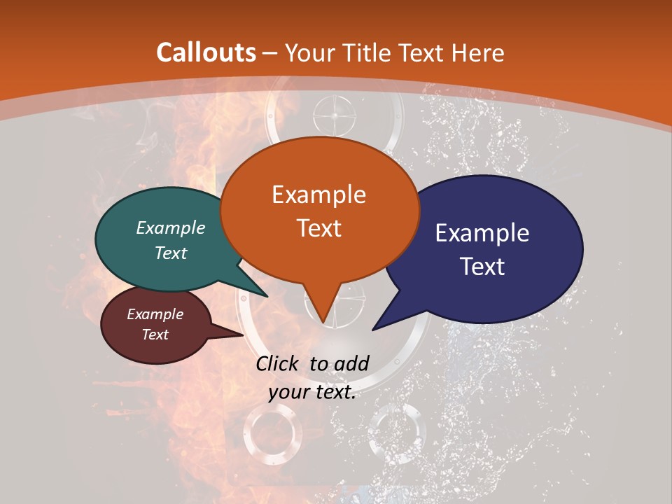 Shape Electrical Flame PowerPoint Template
