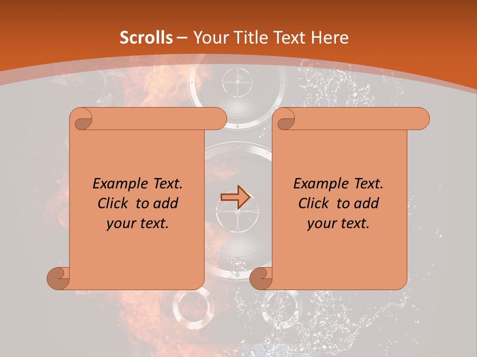 Shape Electrical Flame PowerPoint Template