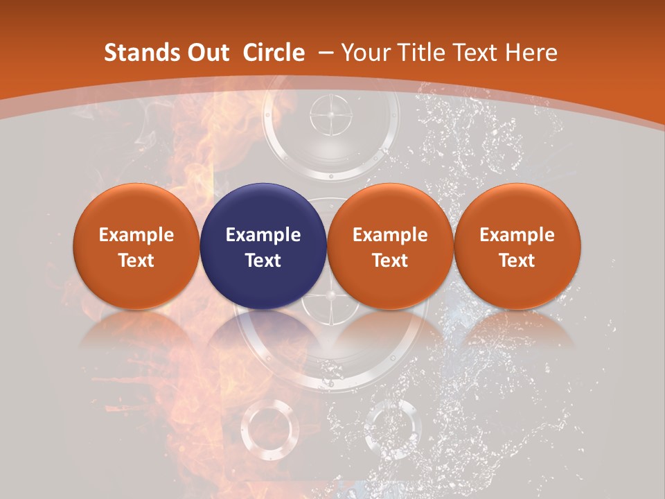 Shape Electrical Flame PowerPoint Template