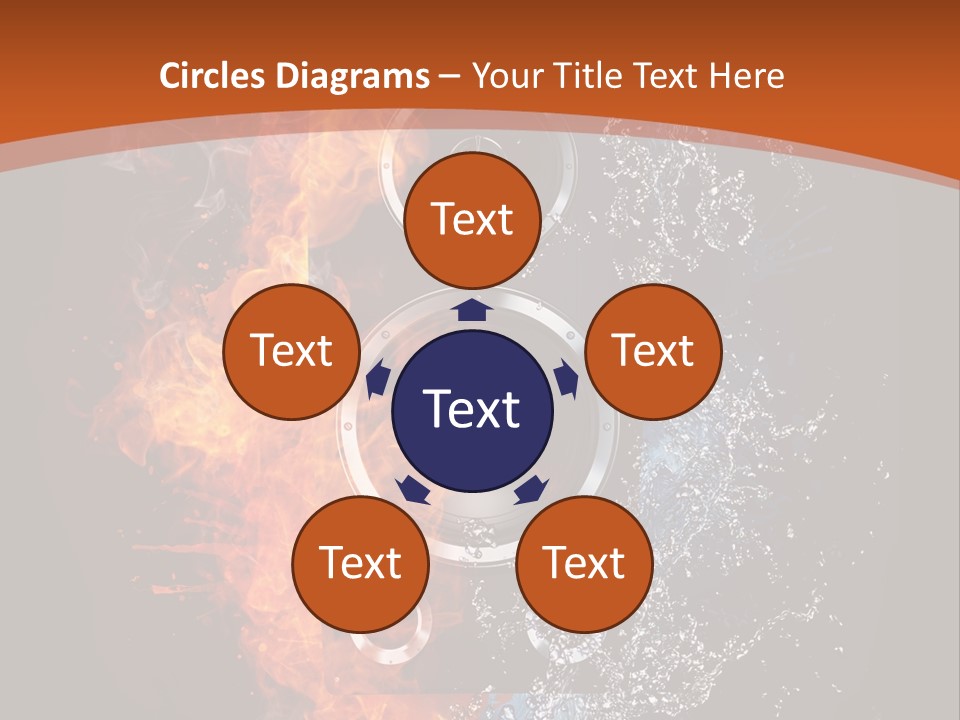 Shape Electrical Flame PowerPoint Template