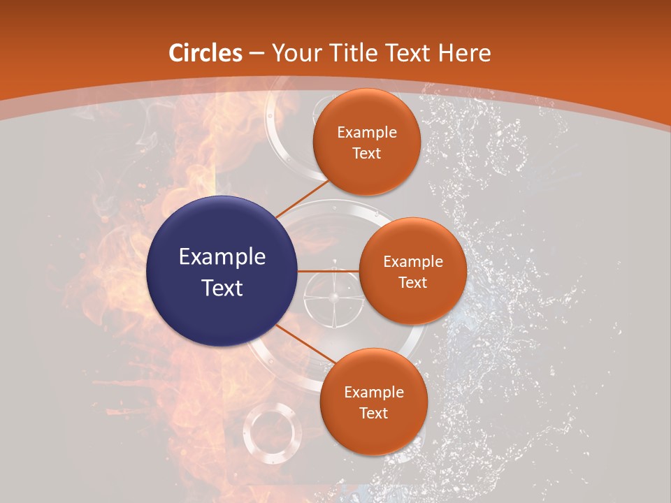 Shape Electrical Flame PowerPoint Template