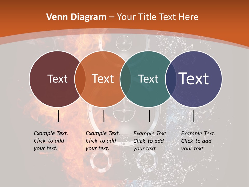 Shape Electrical Flame PowerPoint Template