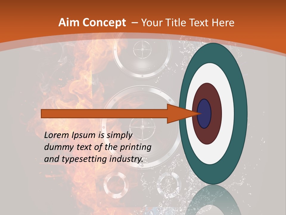 Shape Electrical Flame PowerPoint Template