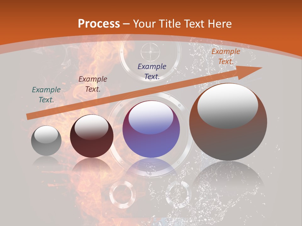 Shape Electrical Flame PowerPoint Template