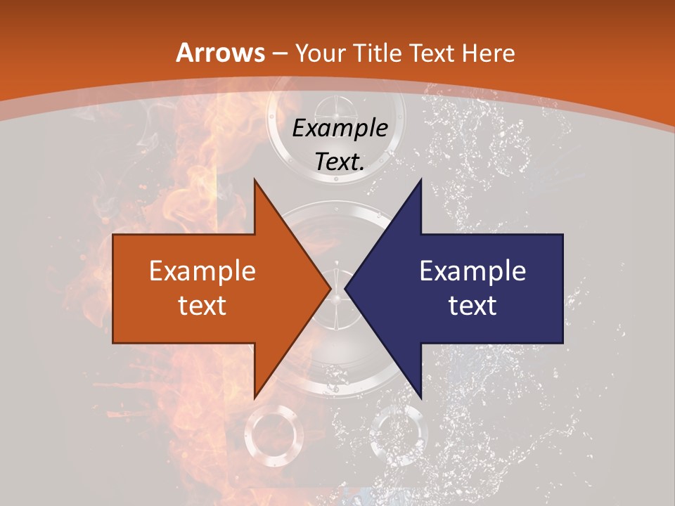 Shape Electrical Flame PowerPoint Template