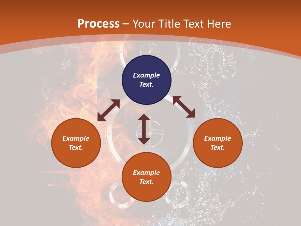 Shape Electrical Flame PowerPoint Template
