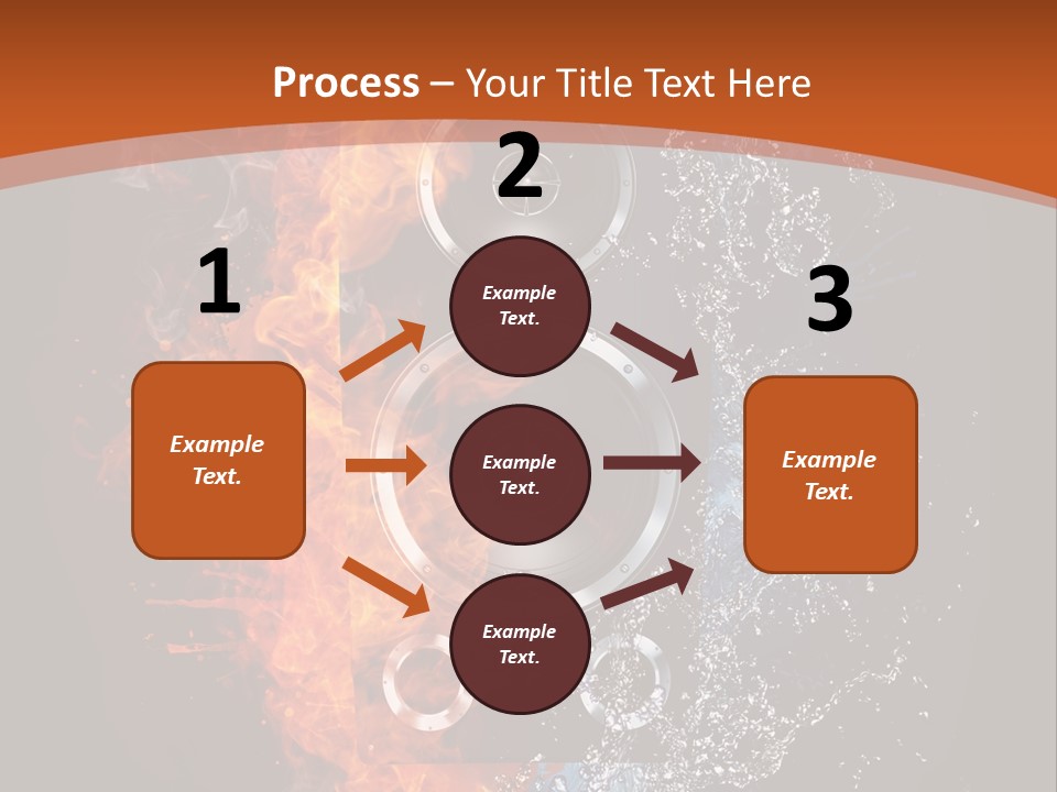 Shape Electrical Flame PowerPoint Template