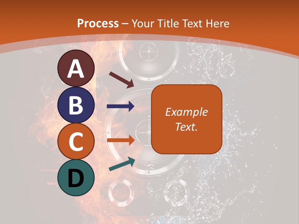 Shape Electrical Flame PowerPoint Template