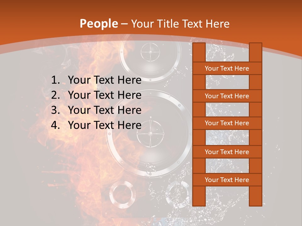 Shape Electrical Flame PowerPoint Template