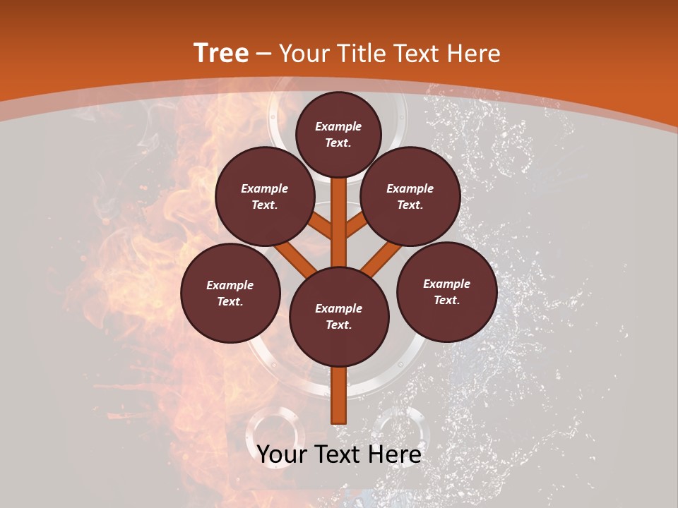 Shape Electrical Flame PowerPoint Template