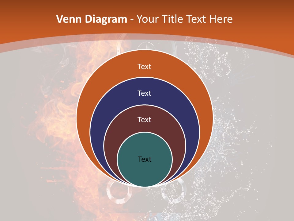 Shape Electrical Flame PowerPoint Template
