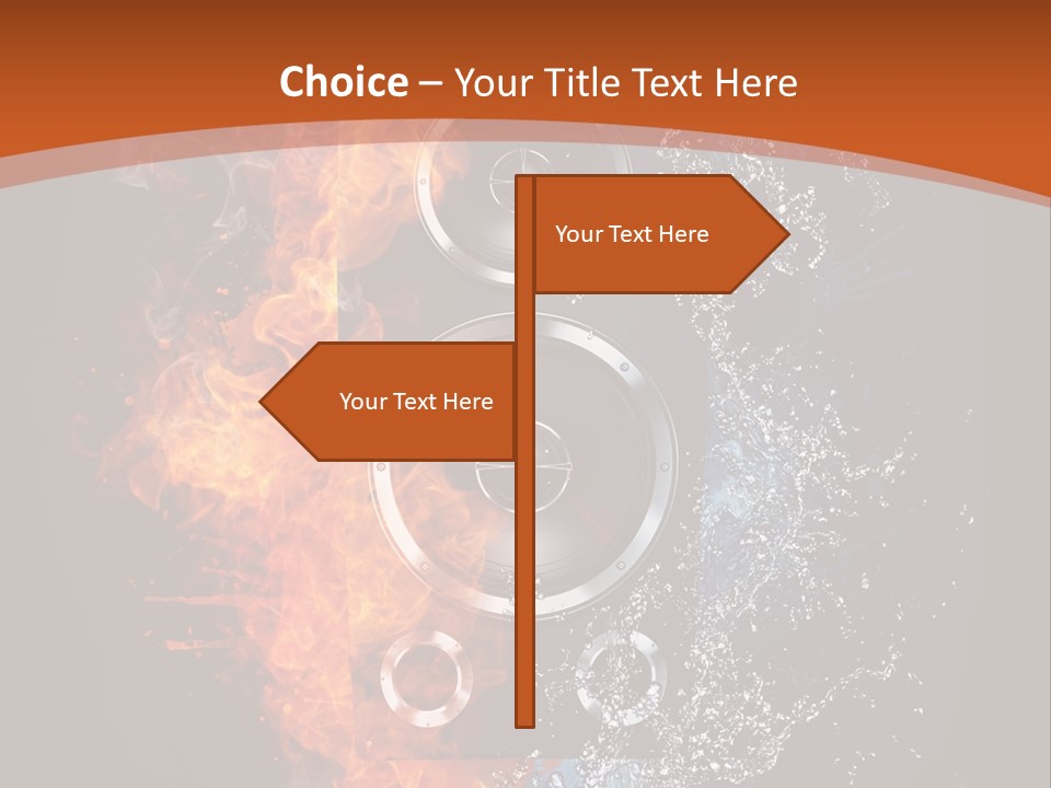 Shape Electrical Flame PowerPoint Template