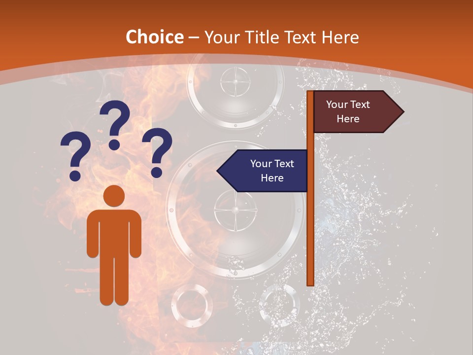 Shape Electrical Flame PowerPoint Template