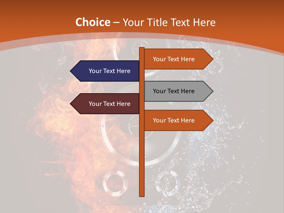 Shape Electrical Flame PowerPoint Template