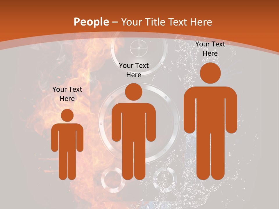 Shape Electrical Flame PowerPoint Template
