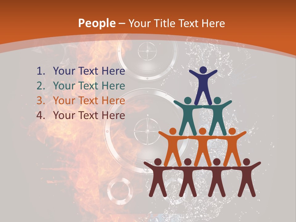 Shape Electrical Flame PowerPoint Template