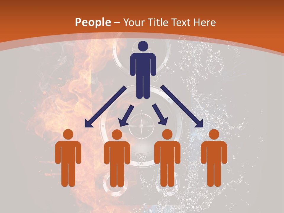 Shape Electrical Flame PowerPoint Template