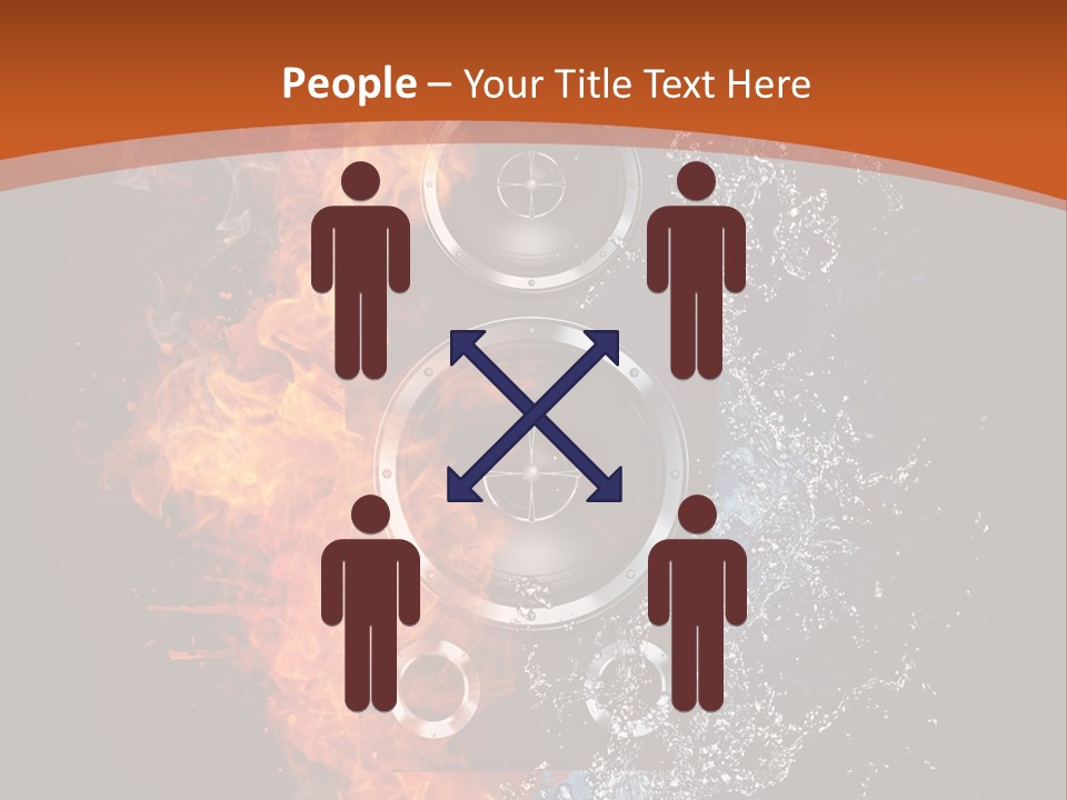 Shape Electrical Flame PowerPoint Template