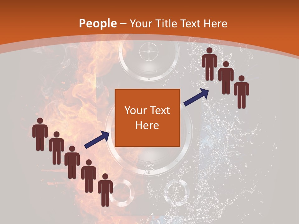 Shape Electrical Flame PowerPoint Template