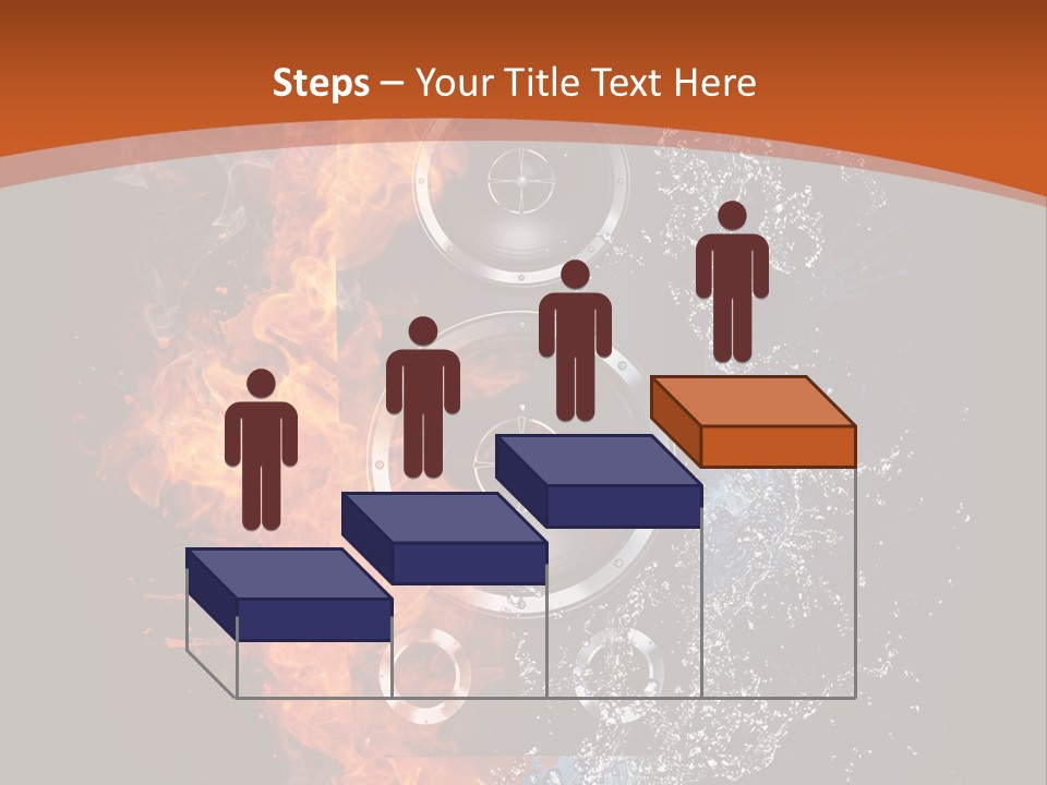 Shape Electrical Flame PowerPoint Template