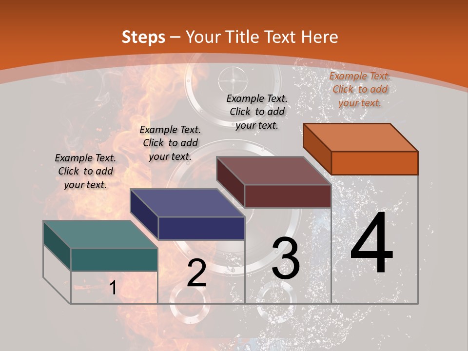 Shape Electrical Flame PowerPoint Template