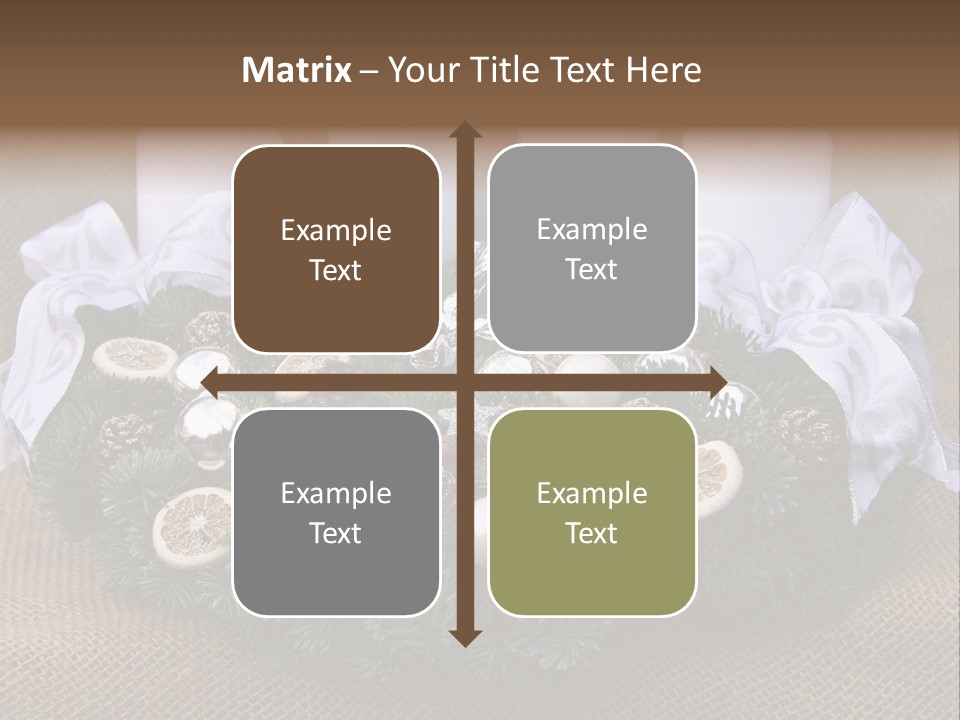 Fir Cone Reflective Christmas PowerPoint Template