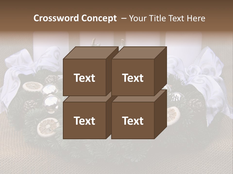 Fir Cone Reflective Christmas PowerPoint Template