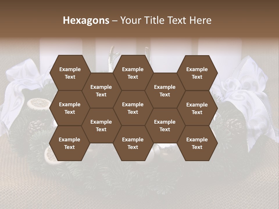 Fir Cone Reflective Christmas PowerPoint Template