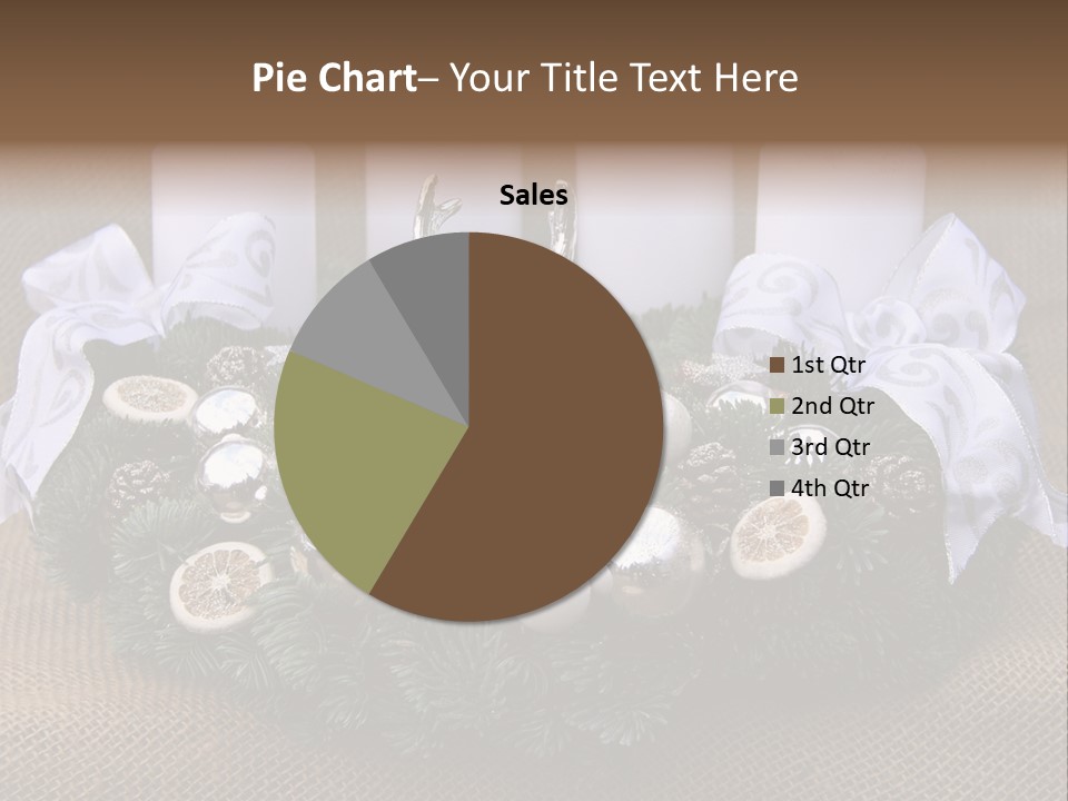 Fir Cone Reflective Christmas PowerPoint Template