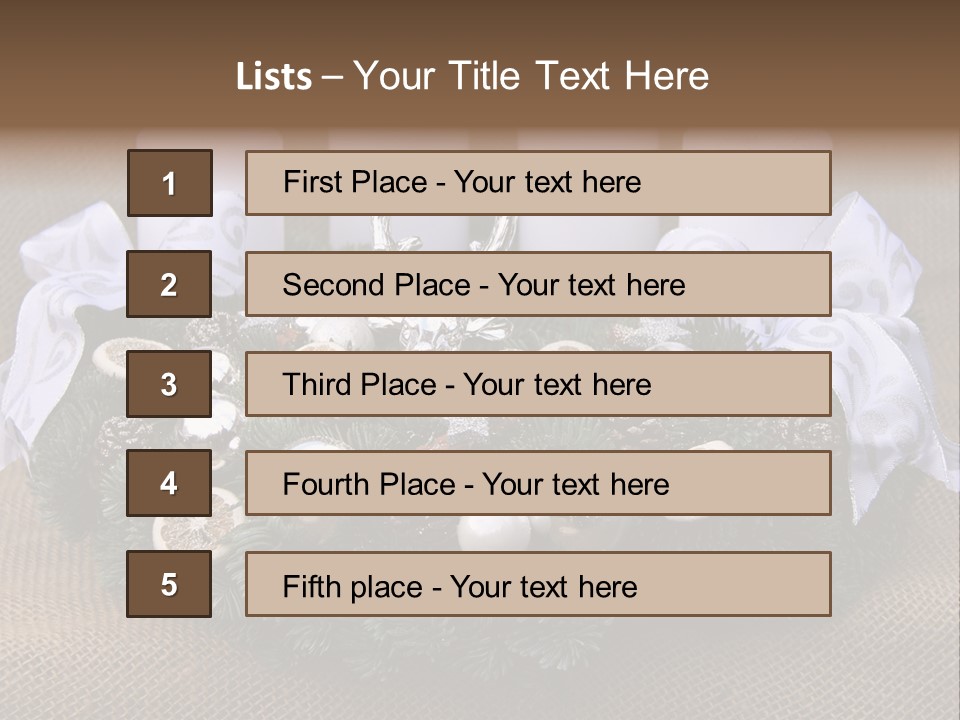 Fir Cone Reflective Christmas PowerPoint Template