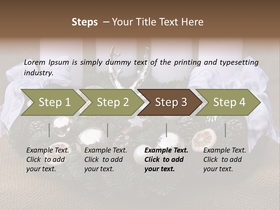 Fir Cone Reflective Christmas PowerPoint Template
