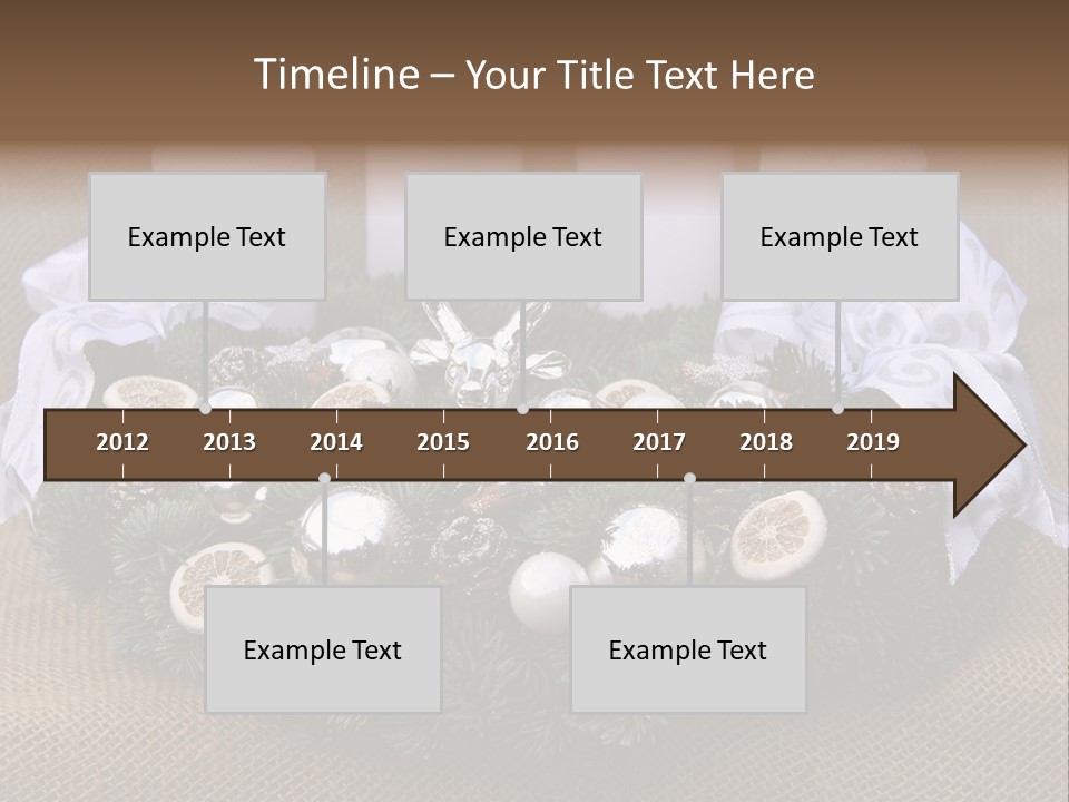 Fir Cone Reflective Christmas PowerPoint Template
