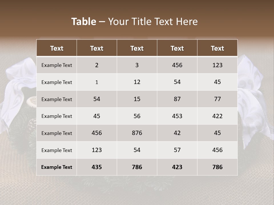 Fir Cone Reflective Christmas PowerPoint Template